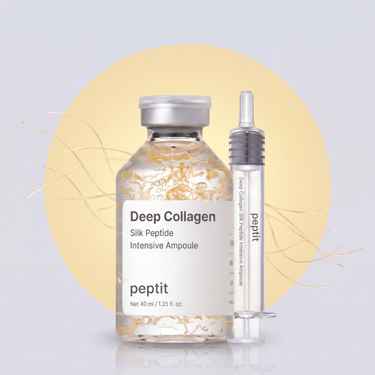 peptit Deep Collagen Silk Peptide Intensive Ampoule, 40 ml vial with needle-free applicator
